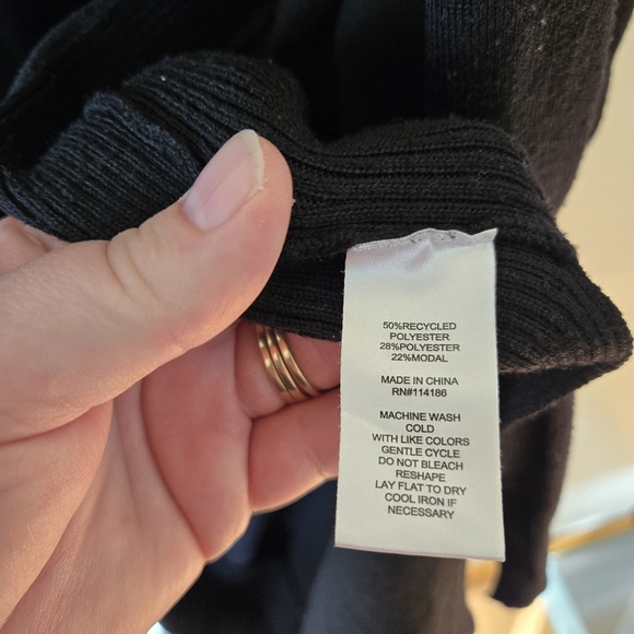 Black Open Front Sweater - Picture 2 of 4